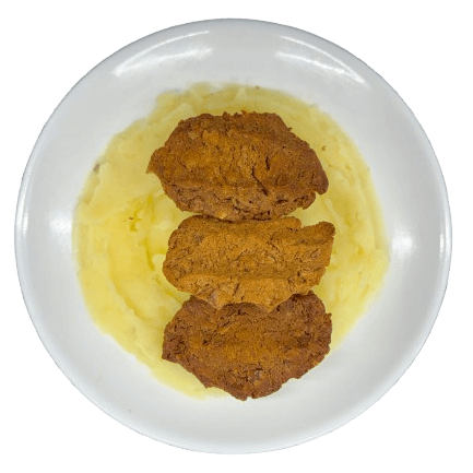 Fırında Yeşil Mercimek Köftesi / Püre
